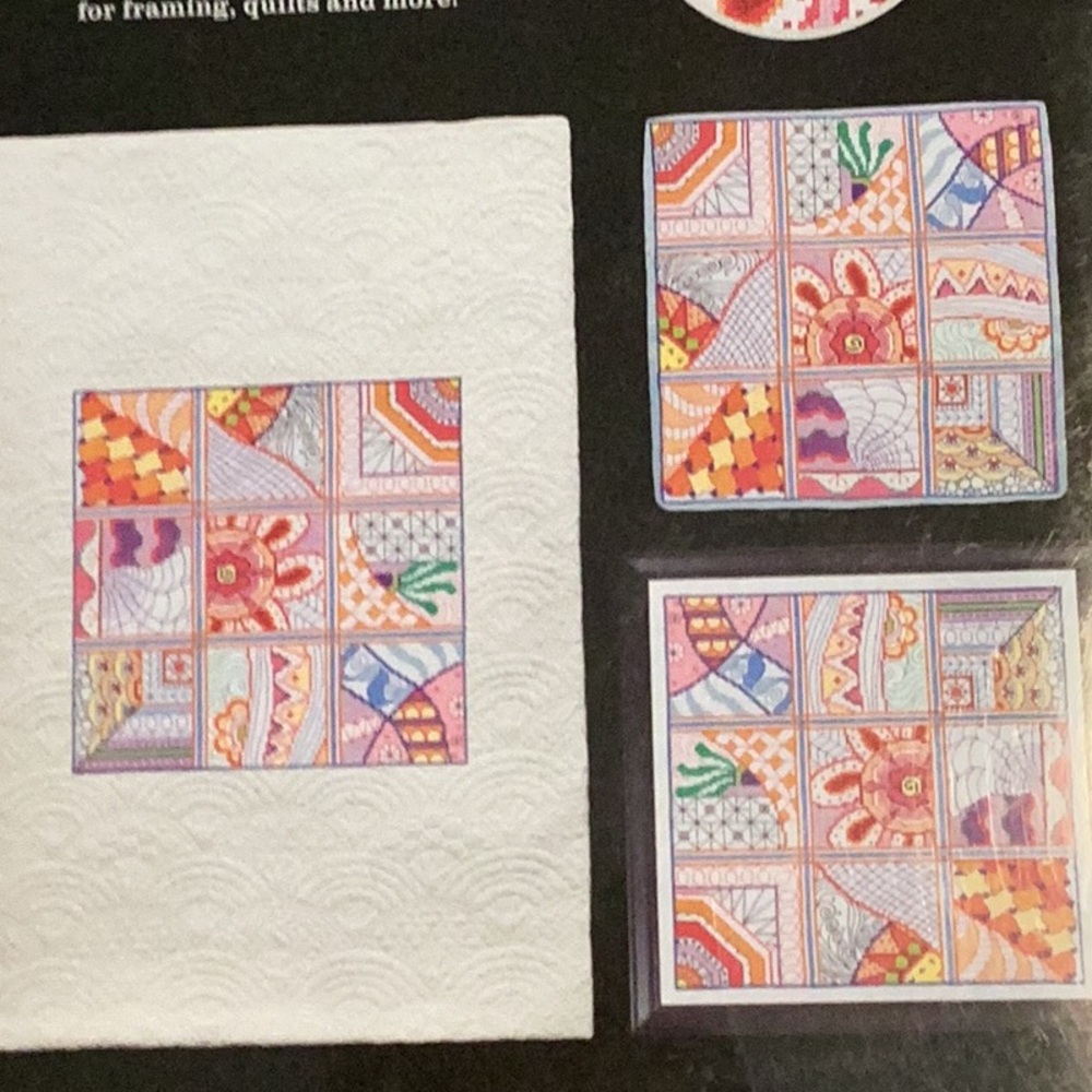 #699 Artiste "Dazzling Doodles 6" Stamped Cross Stitch Kit- New In Package